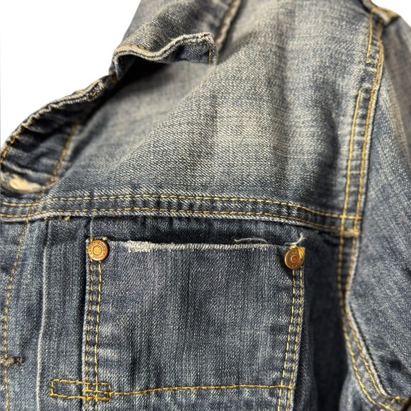 Cody James Jean Jacket, U.S. Flag Inside, Youth Unisex Size Large 100% Cotton - Picture 8 of 16